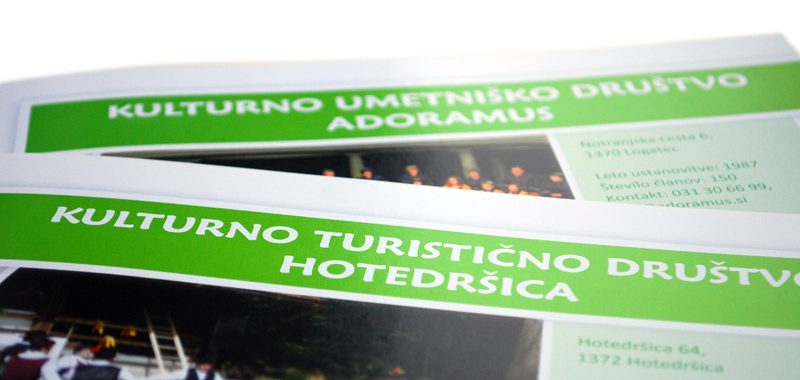 Oblikovanje publikacije Kulturna društva občine Logatec