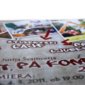 Študent, pa konec - oblikovanje gledališkega lista