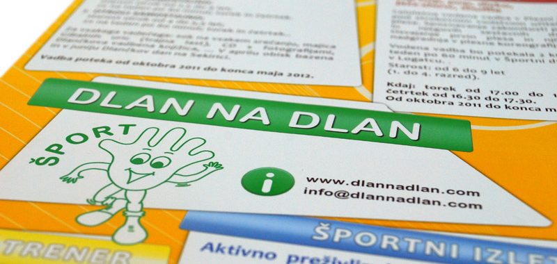 Ideja in oblikovanje Letaka za društvo Dlan na Dlan