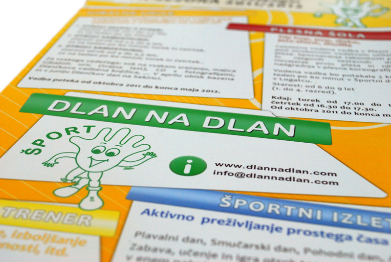 Ideja in oblikovanje Letaka za društvo Dlan na Dlan