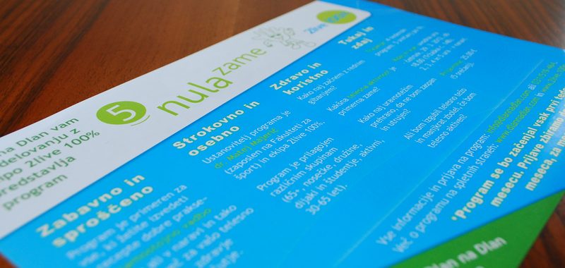 Oblikovanje letaka PrejPotem in 5nulaZAME