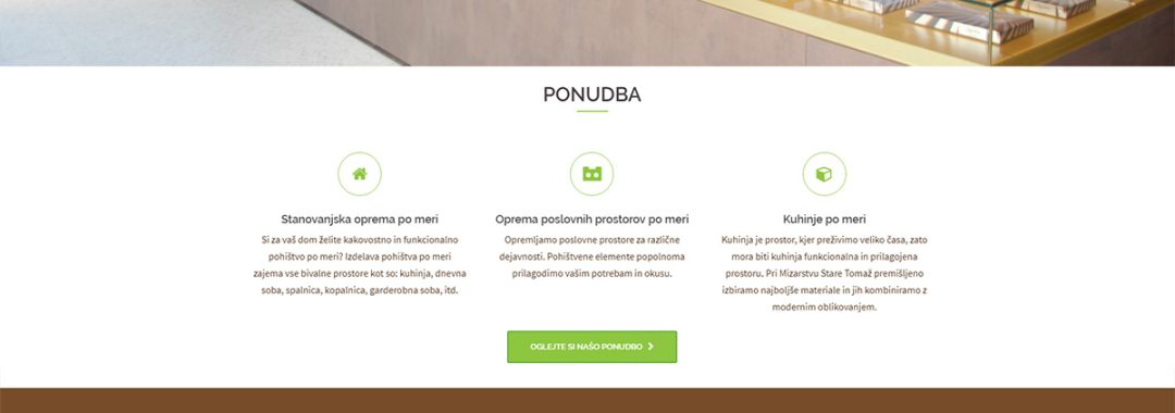 Oblikovanje in izdelava spletne strani v Wordpressu mizarstvo-stare.si